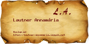 Lautner Annamária névjegykártya